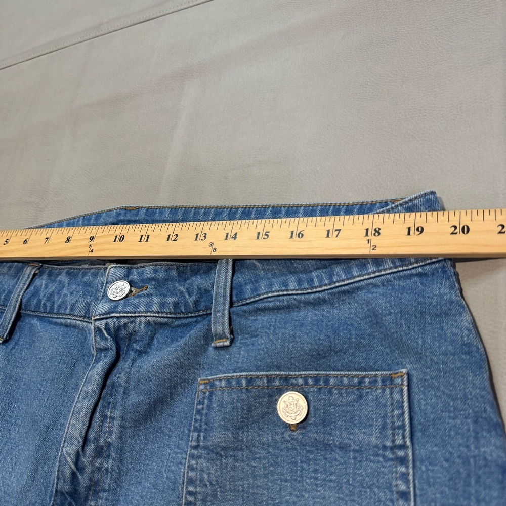 J Crew High-Rise 96 Jean Wide Bell Bottom Flare Med Stretch Wash Women 35-5120 - Picture 8 of 12
